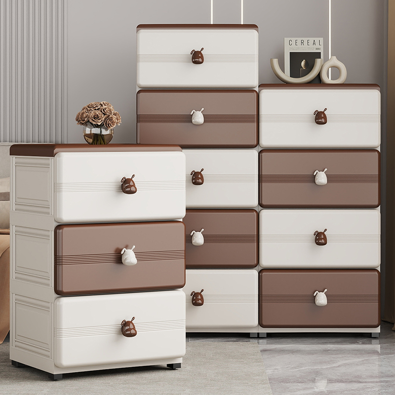 收纳柜抽屉式塑料家用储物柜卧室五斗柜客厅多层落地床头置物柜子