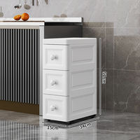 Gap storage cabinet: 15cm, extremely narrow 25 cm, side gap storage rack, wall-mounted cabinet, pull-out storage rack thumbnail 2