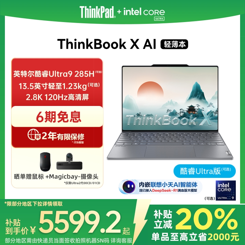 【政府补贴20%】ThinkPadThinkBook X 202
