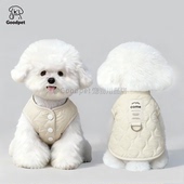 小狗衣服马甲新款 棉服冬加厚保暖可牵引比熊泰迪雪纳瑞宠物狗衣服