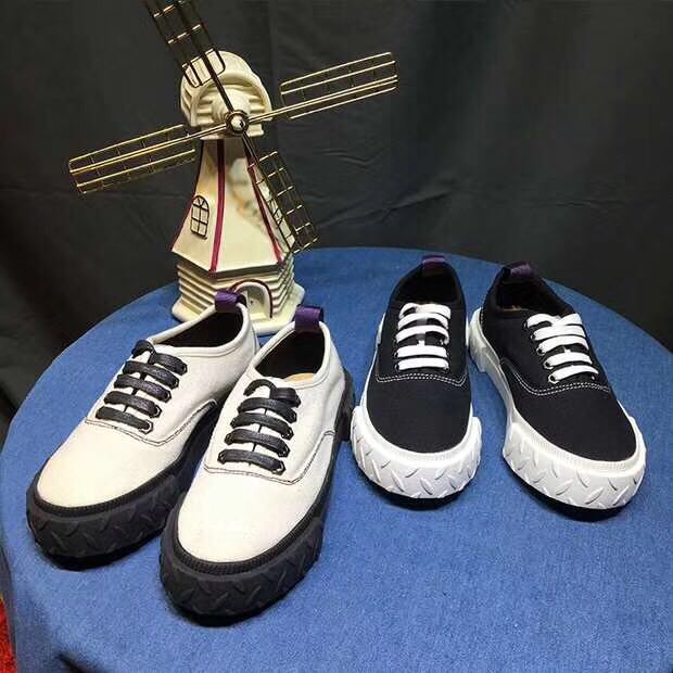 瑞典潮牌撞色厚底帆布休闲鞋春夏款欧美女鞋纯色平底休闲鞋子纯色