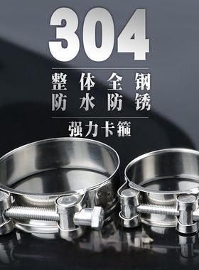 304不锈钢欧式强力喉箍 卡箍管夹管束抱箍圈水管管箍卡扣管卡固定