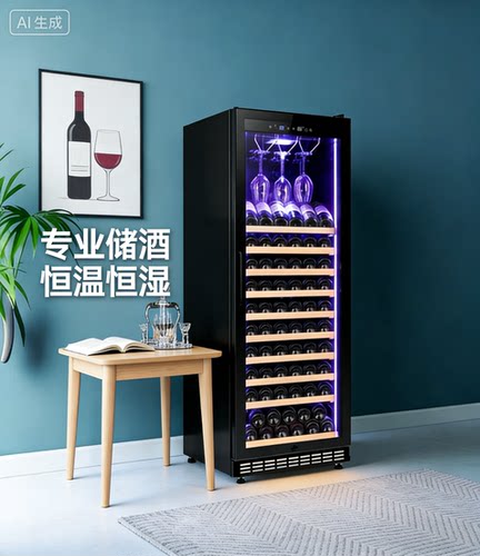家用立式大容量恒温红酒柜 嵌入式高端窖藏酒柜 恒湿客厅轻奢酒柜