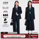 场合职业女士西服外套 女大学生面试正装 套装 秋正式 达佳诗黑色西装