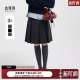 达佳诗灰色百褶裙女2026新款 春秋韩系中裙梨形身材遮胯a字半身裙