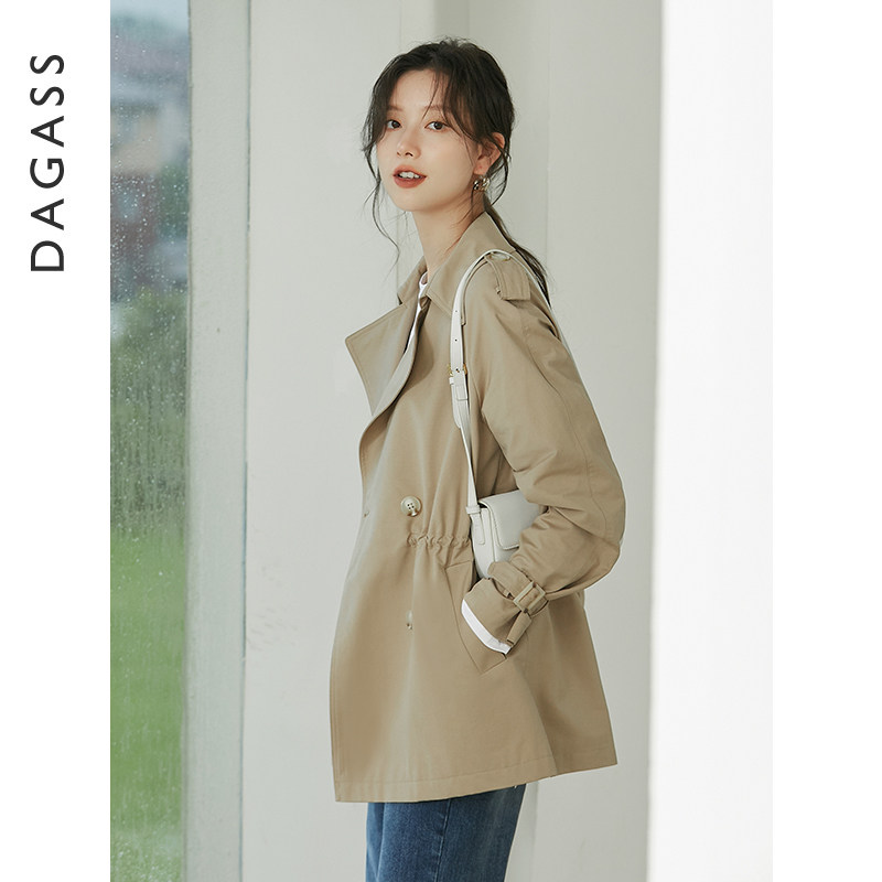 风衣外套女2022年新款春秋高级感小个子短款休闲气质工装chic大衣