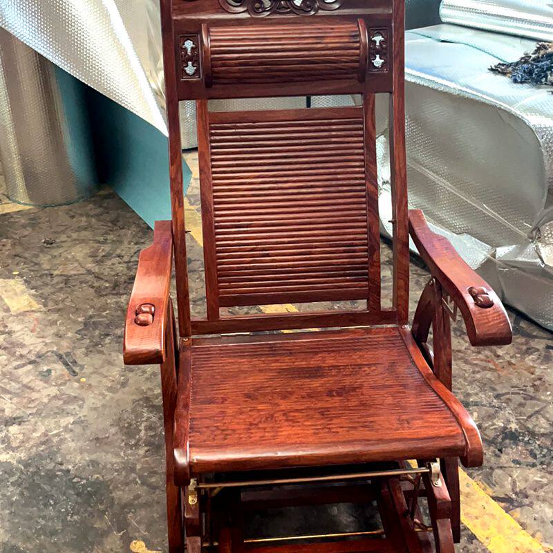红木家具摇椅花梨木逍遥椅躺椅实木中式躺椅阳台摇摇椅老人椅