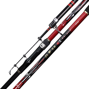 东区钓具总部鱼竿征战大斜环矶钓竿远投滑漂竿碳素超硬超轻空心尾