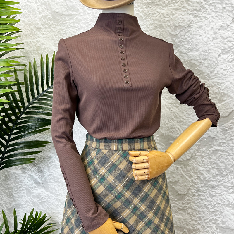 半可路莎201295高领针织打底衫