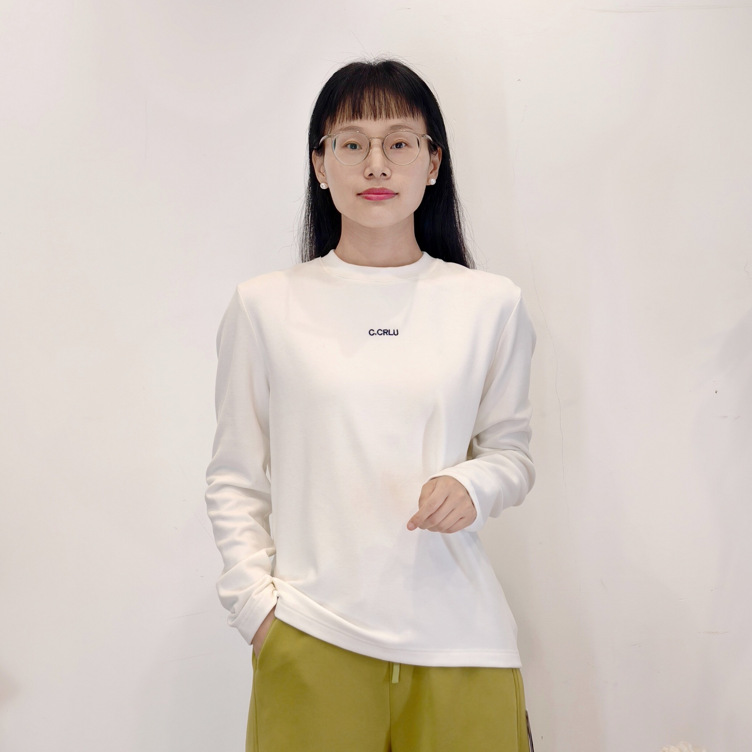 可路莎专柜254304秋冬低圆领加厚德绒磨毛打底衫女内搭长袖T恤