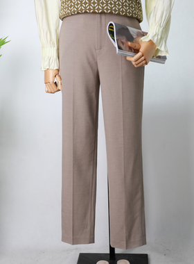 可路莎C132960B正装西裤女春秋新款高腰休闲烟管裤直筒裤