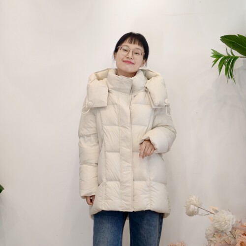 可路莎专柜257386冬季泡芙云朵一手长连帽羽绒服女