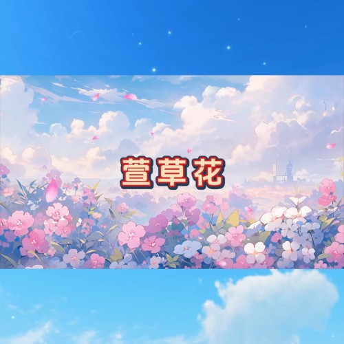 《萱草花》视频伴奏 张小斐版带字幕完整版 舞台表演音乐高清视频