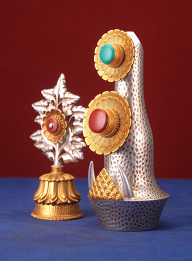 树脂白色朵玛食子食酥油花佛前密宗供奉摆件藏式家居树脂室内西藏