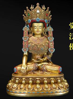 尼泊尔手工全鎏金觉沃佛