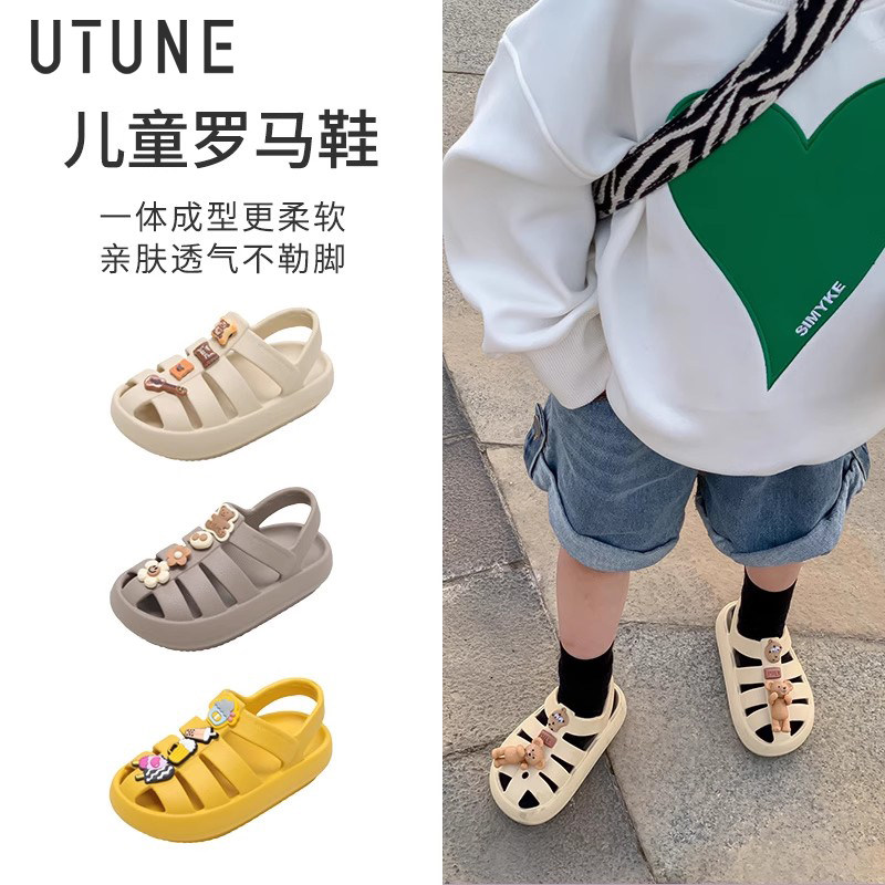 优调儿童罗马凉鞋夏季软底防滑图片