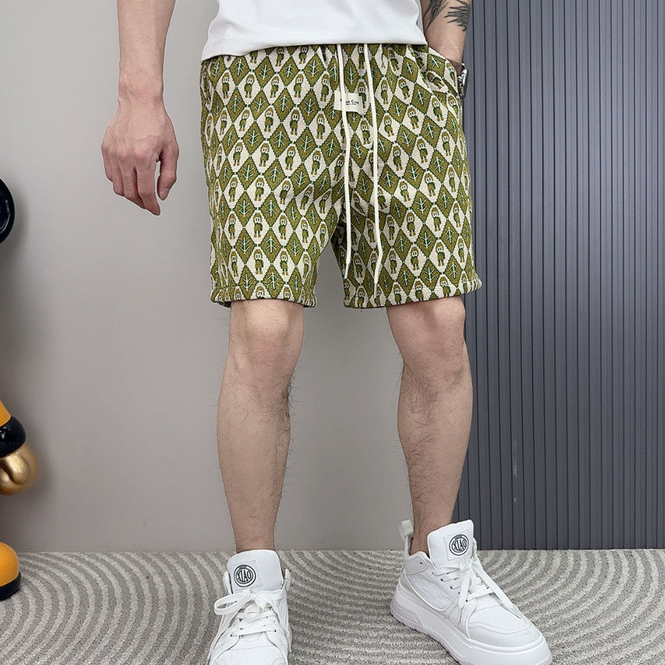 夏季薄款男士印花短裤时尚百搭潮流宽松五分裤韩版休闲裤沙滩裤