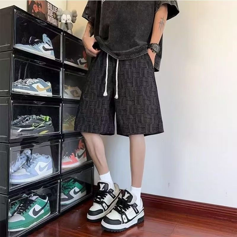 夏季短裤男女美式薄款潮流直筒中裤休闲潮牌加大码宽松运动五分裤