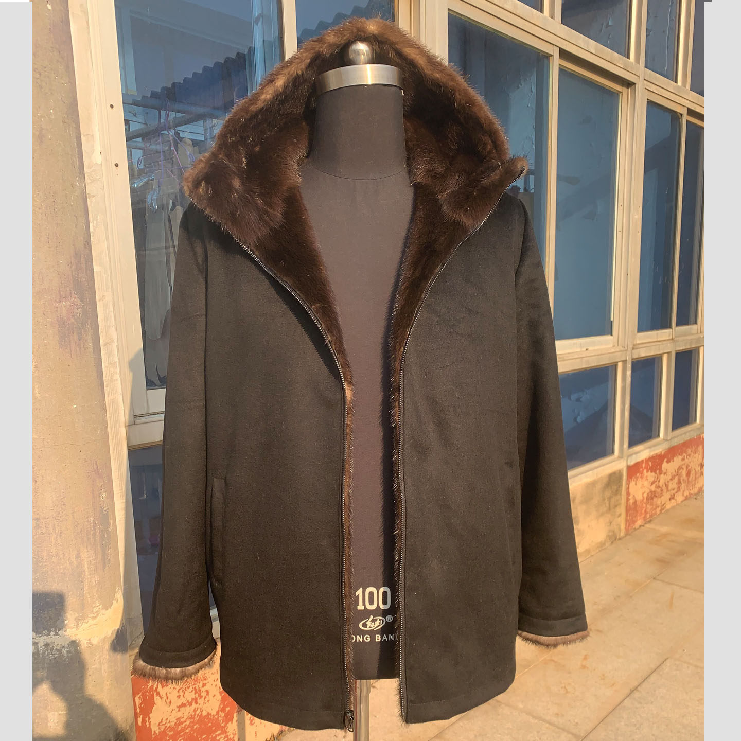 2026年时尚皮草水獭冲锋衣款男装两面双面穿年轻带帽高端裘皮定做,男装,皮草,淘宝优惠券,粉丝福利购,淘宝优惠卷