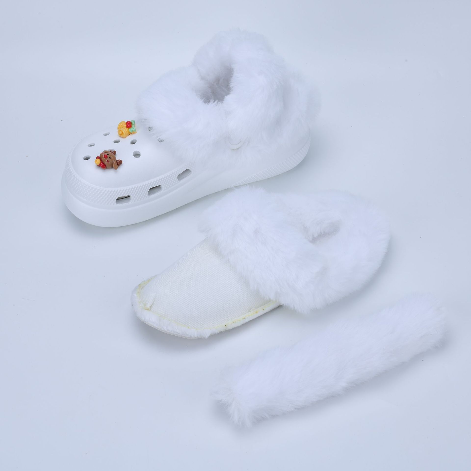 加厚软毛绒套可拆卸棉套毛毛内胆鞋套洞洞鞋加绒内胆冬季保暖鞋套,居家布艺,居家棉拖/棉鞋,淘宝优惠券,粉丝福利购,淘宝优惠卷