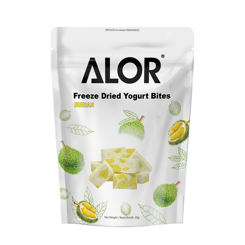 ALOR亚罗星马来西亚进口办公室网红零食休冻干榴莲酸奶块30g/袋
