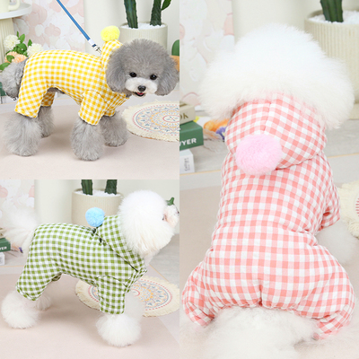 狗狗加厚保暖四腿棉衣可挂牵引