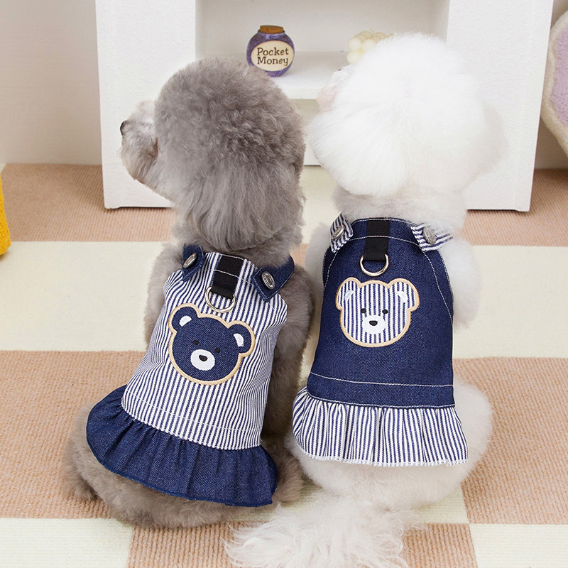 狗狗衣服春夏季牛仔衣裙子宠物猫狗宠物服装/雨衣
