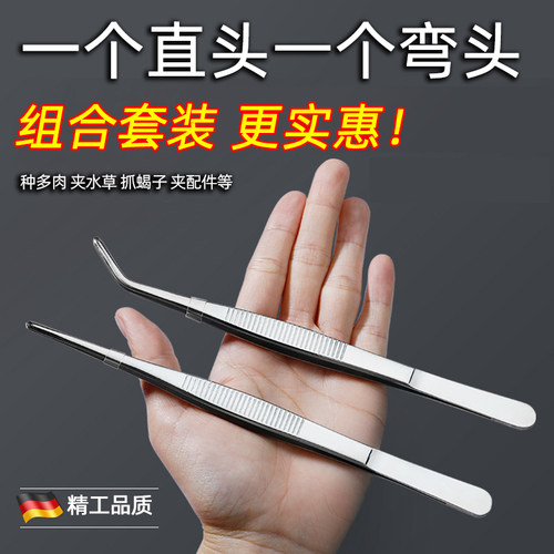 德国工艺加厚不锈钢多肉镊子
