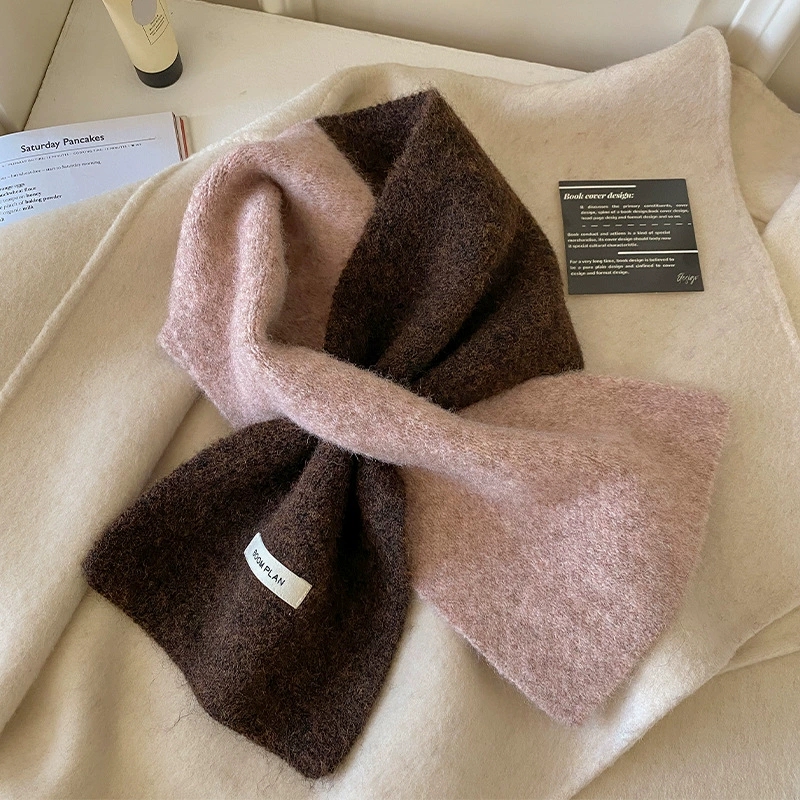 围脖女秋冬季韩版百搭交叉针织围巾保暖学生情侣冬天护颈2025新款