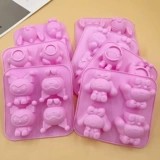 diy卡通模具食品级硅胶手工皂石膏娃娃滴胶钵仔糕巧克力果冻造型