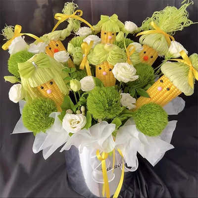 可爱玉米鲜花花束送女友