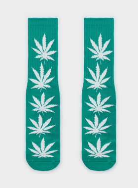 HBJ&H*F 毛巾底男女同款中筒袜枫叶提花纯棉堆堆袜休闲潮流运动袜