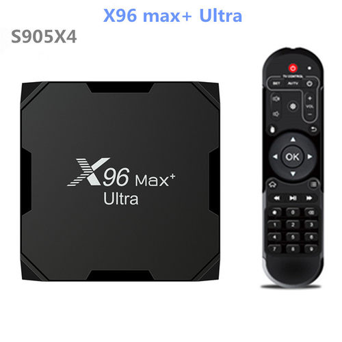 X96 max+ Ultra 机顶盒S905X4安卓11原生电视盒子8k视频4GB/64GB