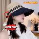 大帽檐鸭舌帽子女夏季 可折叠显脸小遮阳帽 镂空透气户外防晒帽新款