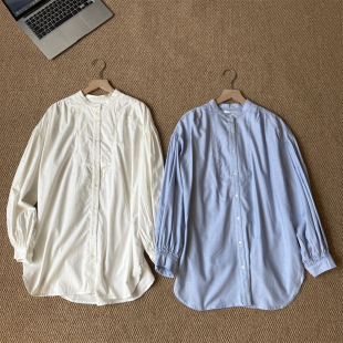 娃娃衫 小圆领长款 小清新灯笼袖 韩系