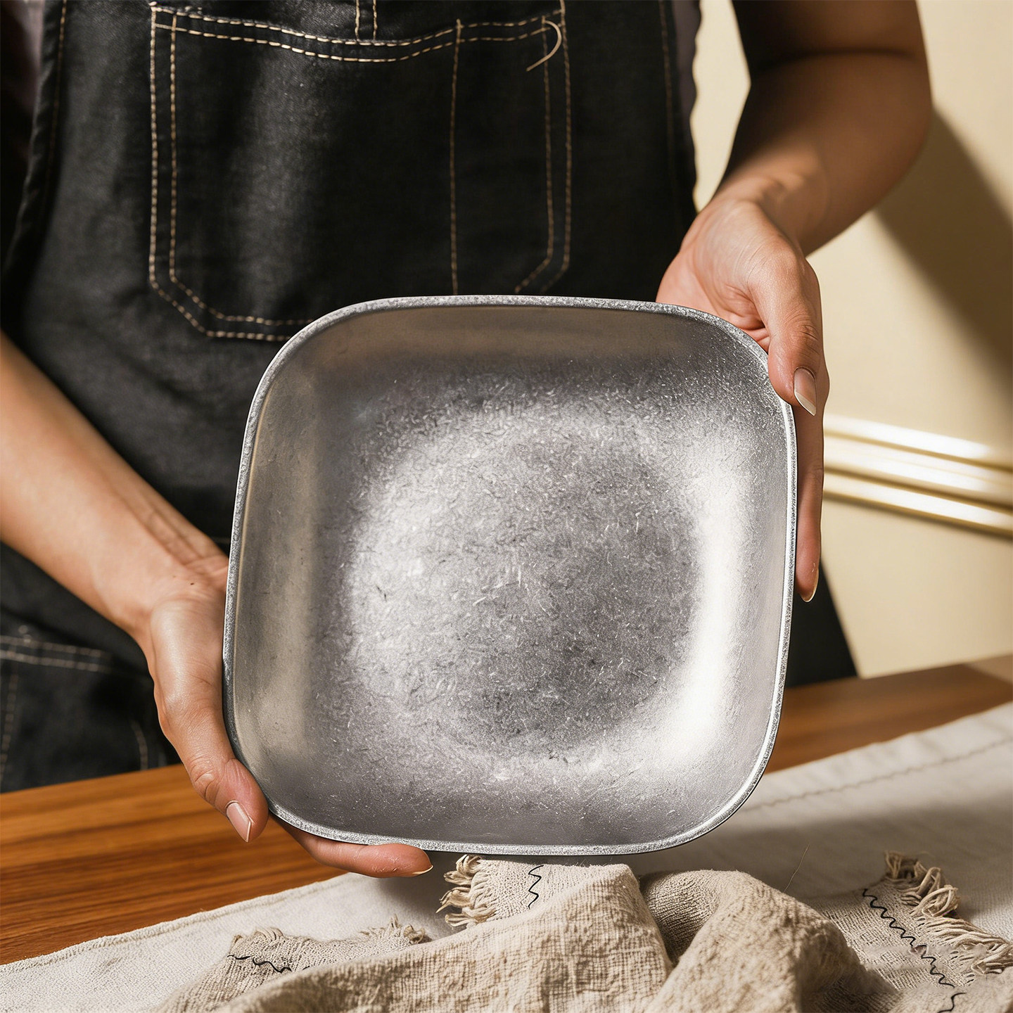 复古铁盘工业风托盘创意户外餐具方盘不锈钢水果盘子西餐牛排餐盘,餐饮具,盘,淘宝优惠券,粉丝福利购,淘宝优惠卷