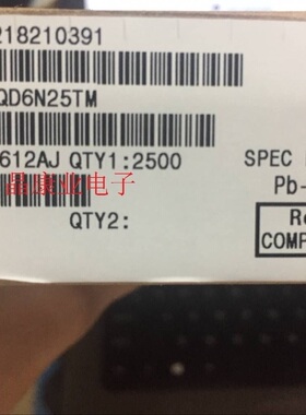 FQD6N25TM   FQD6N25 6A 250V TO-252  全新正品