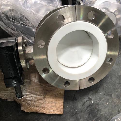 Ｄ341F-16Ｐ全衬氟法兰式通风蝶阀国标四氟防腐不锈钢防腐耐用