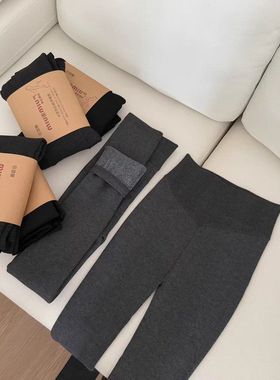null灰色打底裤女2025新款冬高腰显瘦连脚袜加绒厚性感保暖打底袜