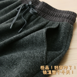 32件 里绒毛呢阔腿长裤 舒适 软糯厚实保暖 女 没话说 柜上尾货