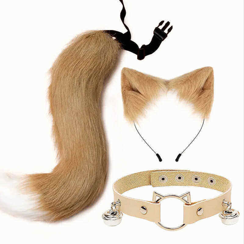 黄豆粉cos道具猫耳猫尾套图片