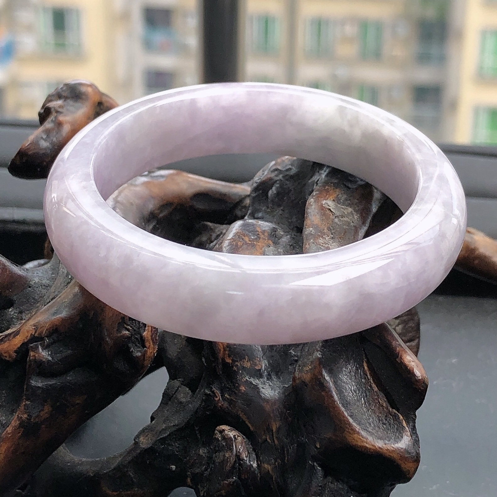 54圈缅甸天然翡翠A货正圈手镯