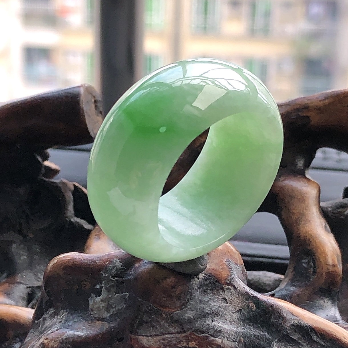 缅甸天然翡翠A货30号戒指/指环