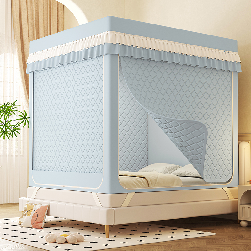 冬季保暖遮光床帘蚊帐全包底防摔