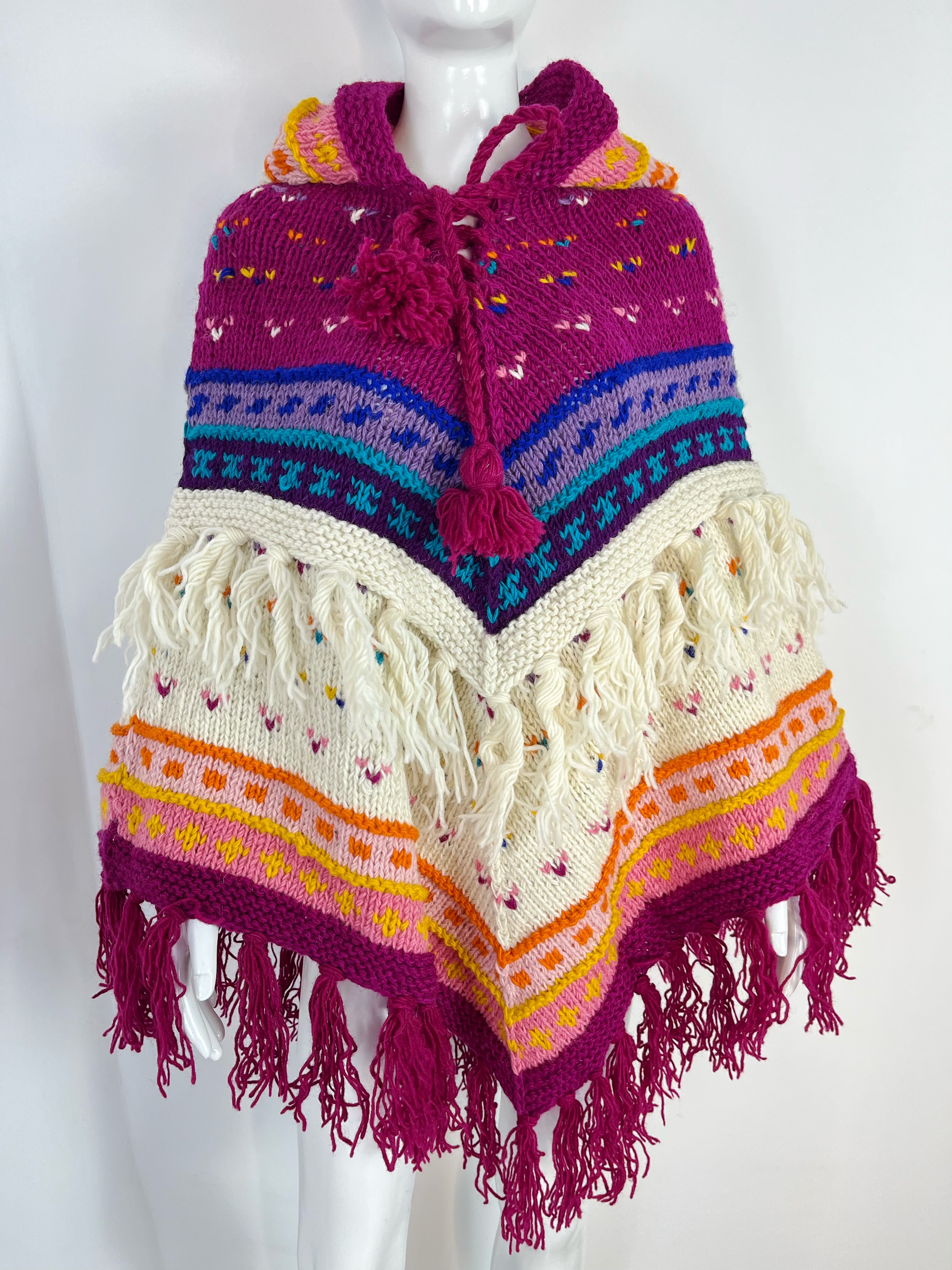 尼泊尔手工针织羊毛斗篷秋冬时尚百搭,服饰配件/皮带/帽子/围巾,DIY编织材料包,淘宝优惠券,粉丝福利购,淘宝优惠卷