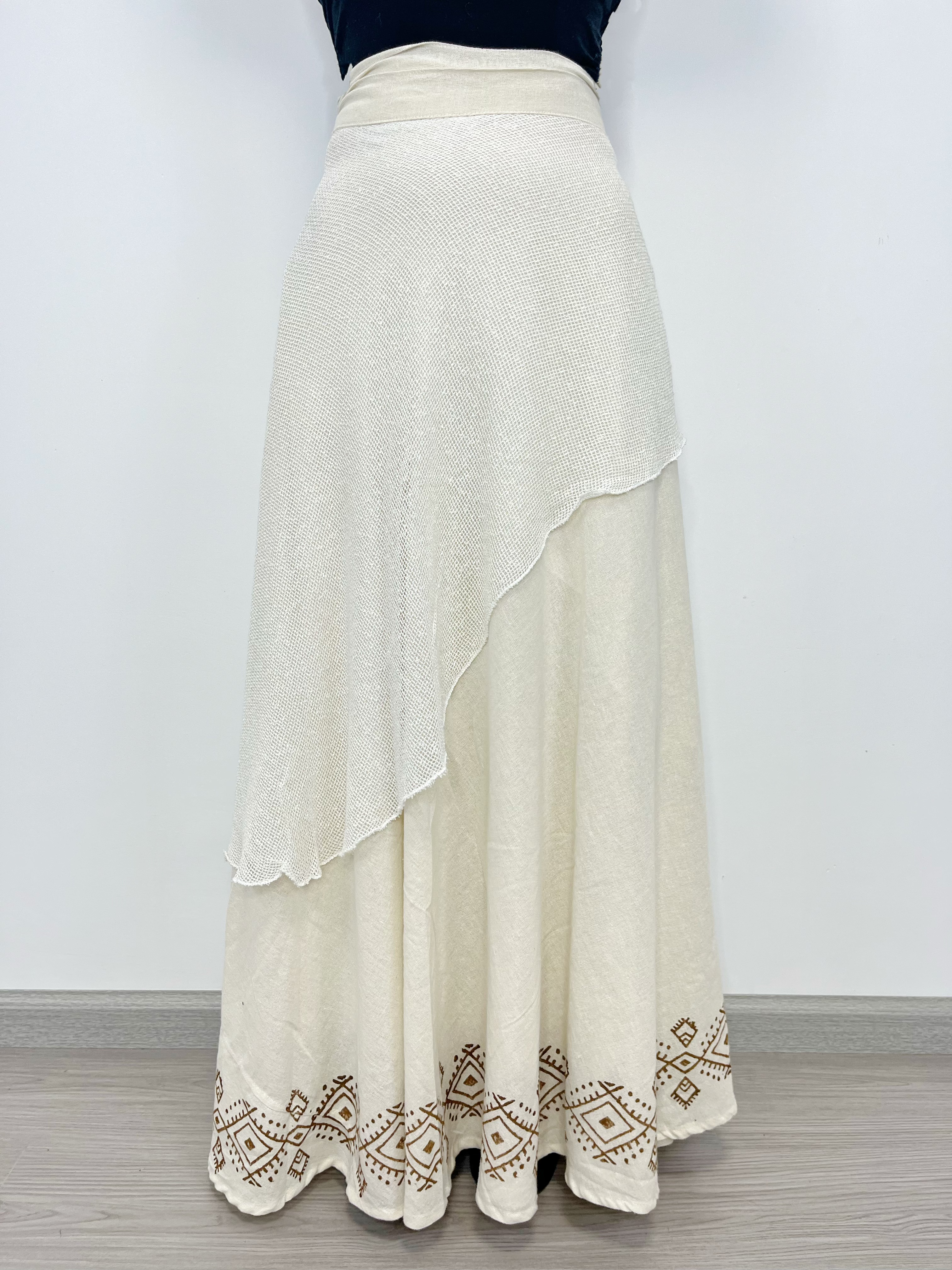 尼泊尔印度棉图腾裹裙秋冬（高定款）