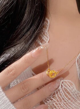 织梦网双环项链女新款莫比乌斯环