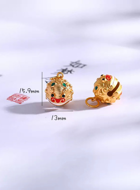 越南沙金铃铛吞金兽吊坠手链黄铜