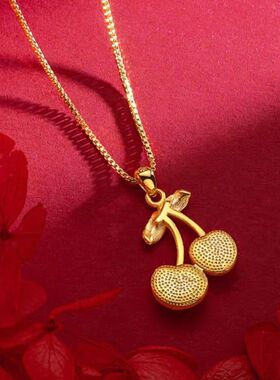 小樱桃项链女抖音小红书同款越南