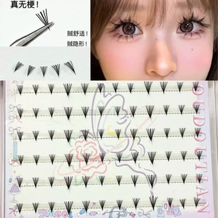 无缝衔接无梗蔟状小薄片新工艺下睫毛浓密超上镜化妆师同款新工艺